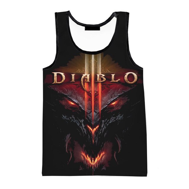 2023 Game Diablo 3 Printed 3D Tank Tops Men Harajuku Streetwear Women Oversized Sleeveless Shirts Clothing.jpg 640x640 5 - Diablo Merchandise
