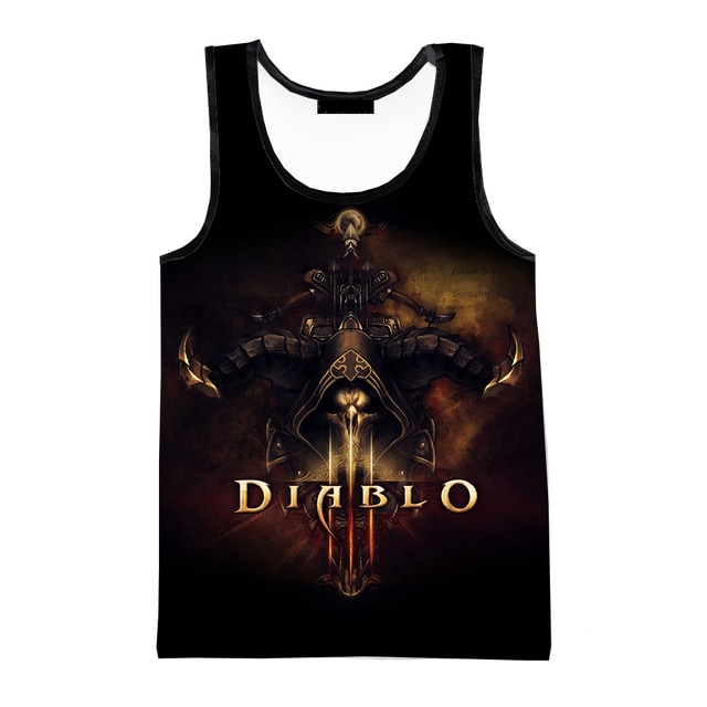 2023 Game Diablo 3 Printed 3D Tank Tops Men Harajuku Streetwear Women Oversized Sleeveless Shirts Clothing.jpg 640x640 7 - Diablo Merchandise