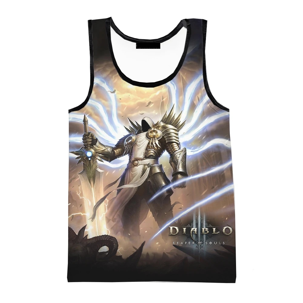 2023 Game Diablo 3 Printed 3D Tank Tops Men Harajuku Streetwear Women Oversized Sleeveless Shirts Clothing.jpg Q90.jpg - Diablo Merchandise