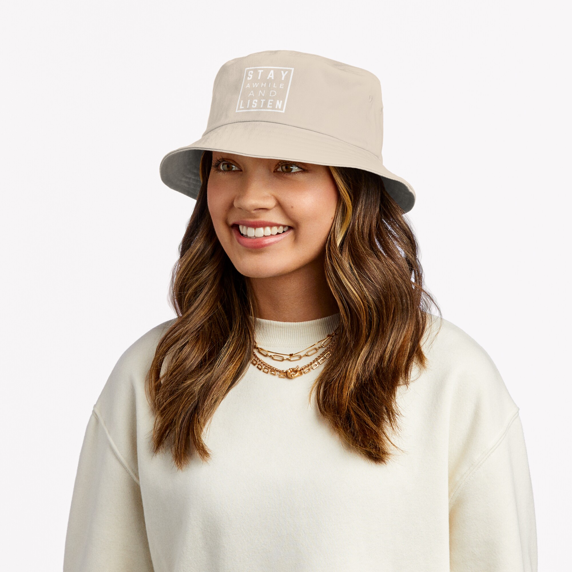 Stay Awhile And Listen Bucket hats Official Haikyuu Merch