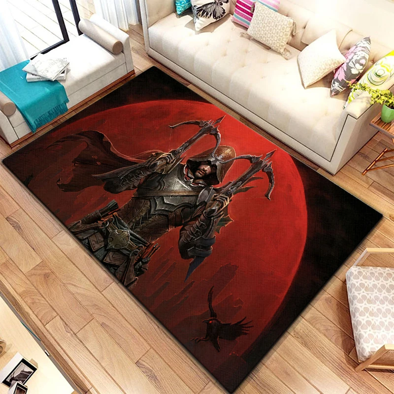 3D game Diablo player cartoon area carpet living room decoration decor rugs for bedroom for boy 11 - Diablo Merchandise