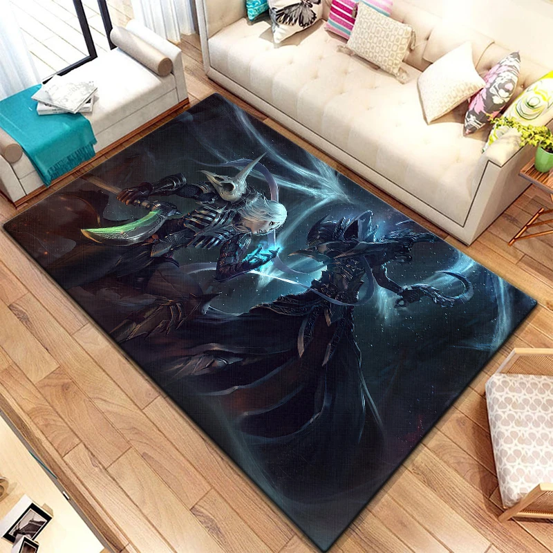 3D game Diablo player cartoon area carpet living room decoration decor rugs for bedroom for boy 13 - Diablo Merchandise