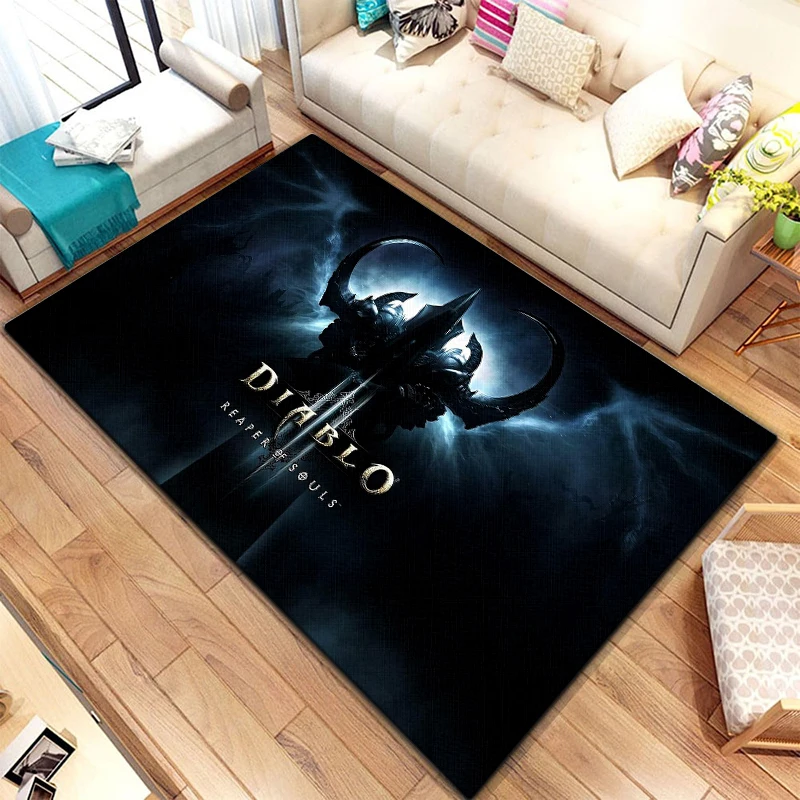 3D game Diablo player cartoon area carpet living room decoration decor rugs for bedroom for boy 14 - Diablo Merchandise