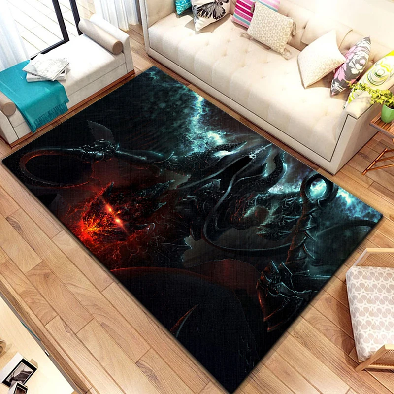 3D game Diablo player cartoon area carpet living room decoration decor rugs for bedroom for boy 19 - Diablo Merchandise