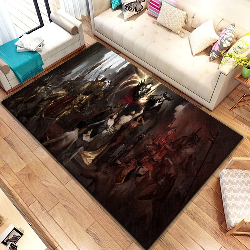 3D game Diablo player cartoon area carpet living room decoration decor rugs for bedroom for boy 23 - Diablo Merchandise