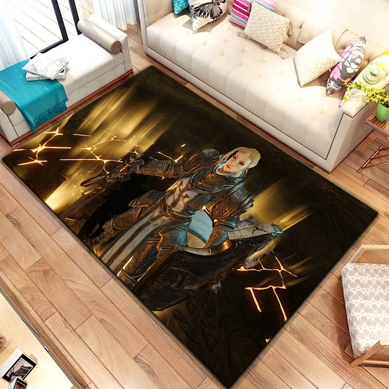 3D game Diablo player cartoon area carpet living room decoration decor rugs for bedroom for boy 4 - Diablo Merchandise