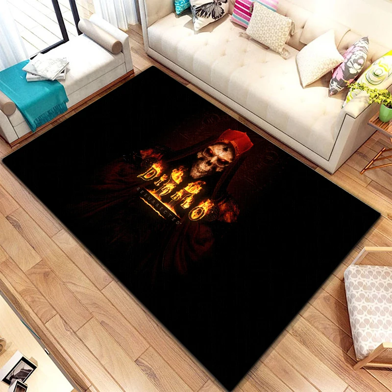 3D game Diablo player cartoon area carpet living room decoration decor rugs for bedroom for boy 8 - Diablo Merchandise