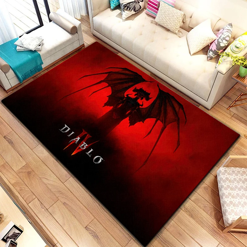 3D game Diablo player cartoon area carpet living room decoration decor rugs for bedroom for boy - Diablo Merchandise