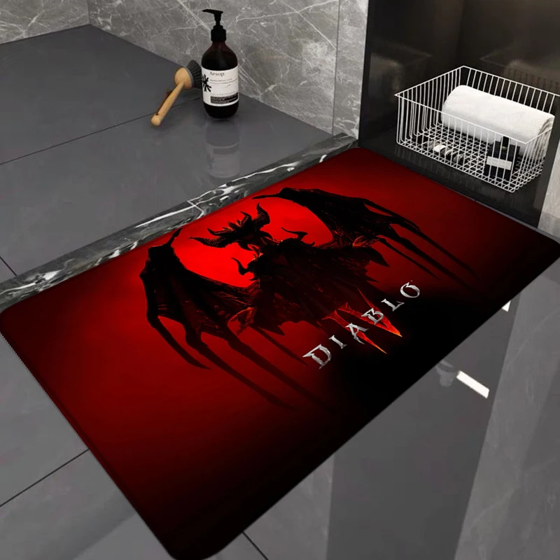 Bathroom Mat Diablo 4 Living Room Door Floor Mats Children Cute Rug House Entrance Bedroom Bath 14 - Diablo Merchandise