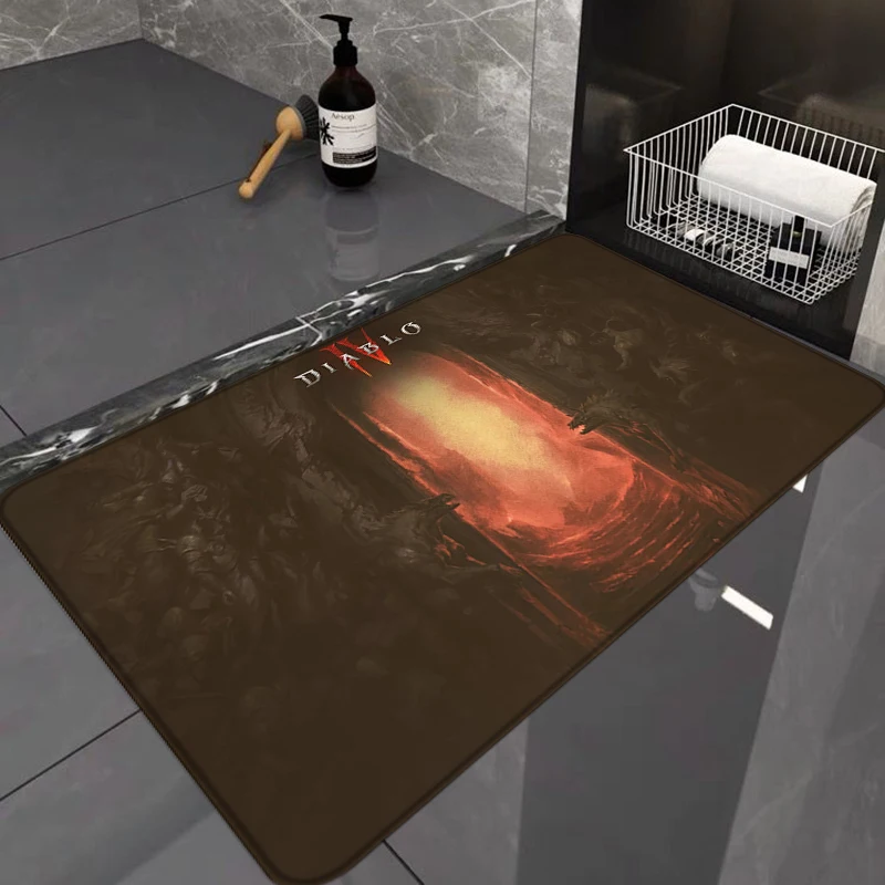 Bathroom Mat Diablo 4 Living Room Door Floor Mats Children Cute Rug House Entrance Bedroom Bath 16 - Diablo Merchandise