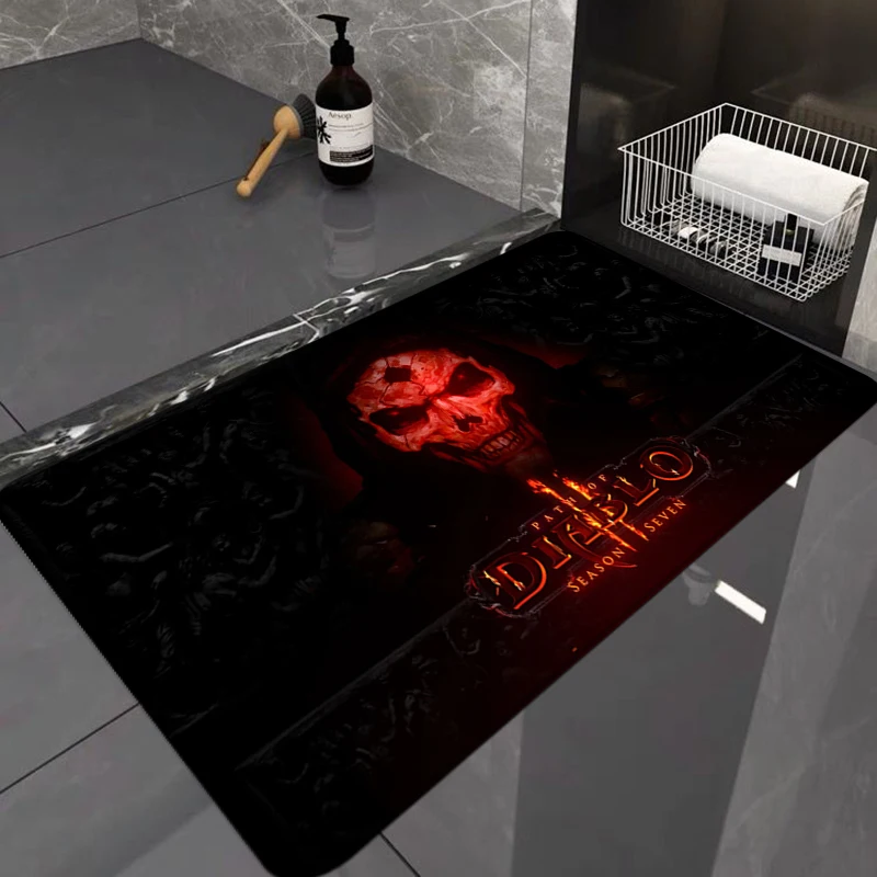 Bathroom Mat Diablo 4 Living Room Door Floor Mats Children Cute Rug House Entrance Bedroom Bath 3 - Diablo Merchandise