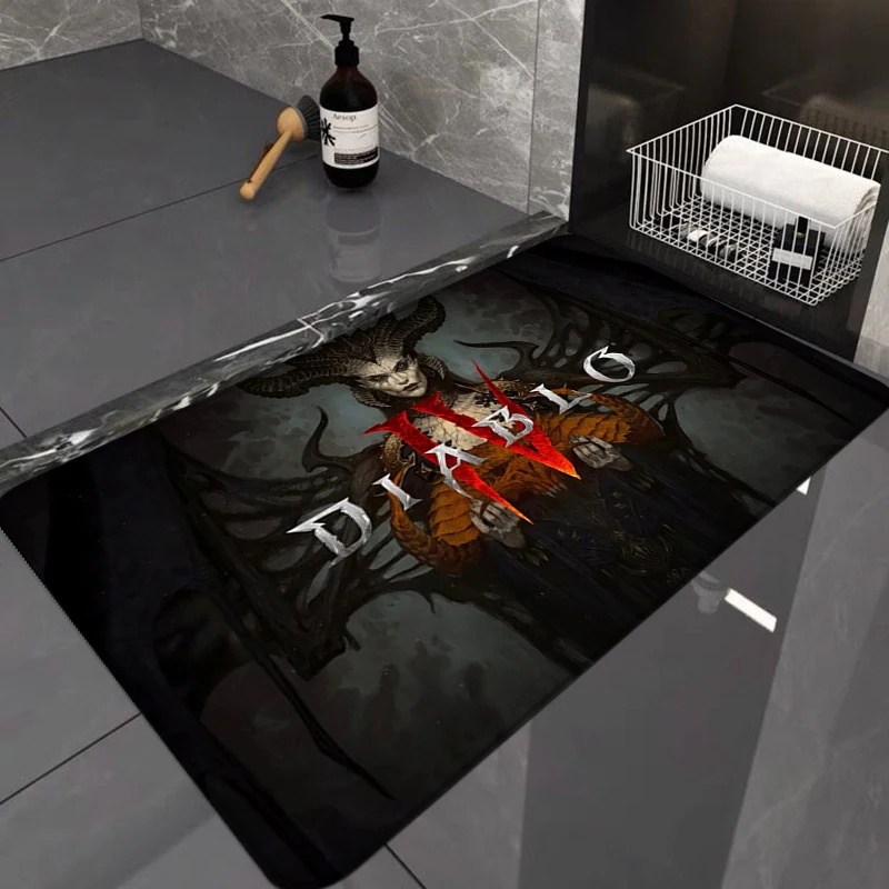 Bathroom Mat Diablo 4 Living Room Door Floor Mats Children Cute Rug House Entrance Bedroom Bath 8 - Diablo Merchandise