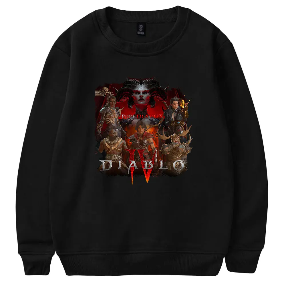 Diablo 2023 New Game Unisex Crewneck Long Sleeve Streetwear Women Men Sweatshirt Diablo IV Harajuku Clothes - Diablo Merchandise