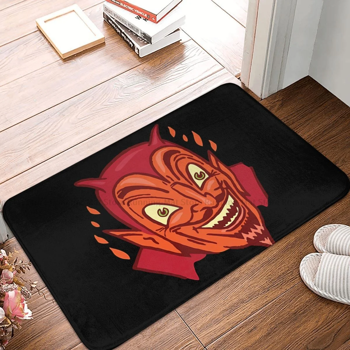 Diablo 4 Game Non slip Doormat Vintage Style Devil Face Living Room Bedroom Mat Welcome Carpet - Diablo Merchandise