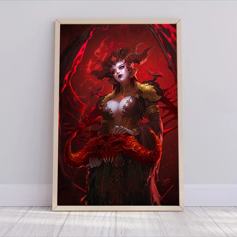 Diablo 4 IV Game Wall Paintings Decoration Home Decor Poster Decor for Room Decors Aesthetic Pinterest 1 - Diablo Merchandise