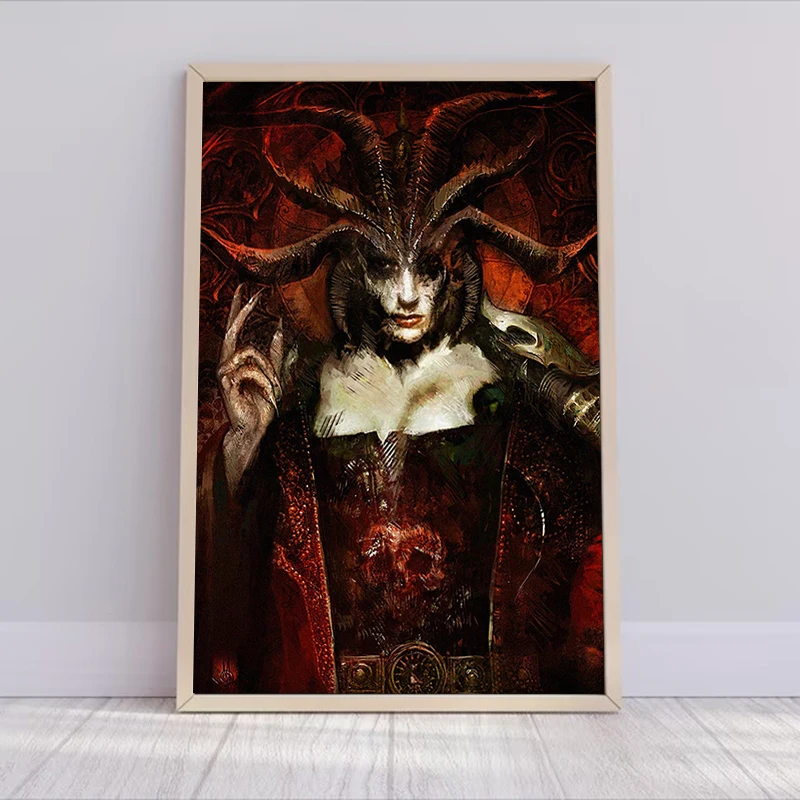 Diablo 4 IV Game Wall Paintings Decoration Home Decor Poster Decor for Room Decors Aesthetic Pinterest 15 - Diablo Merchandise