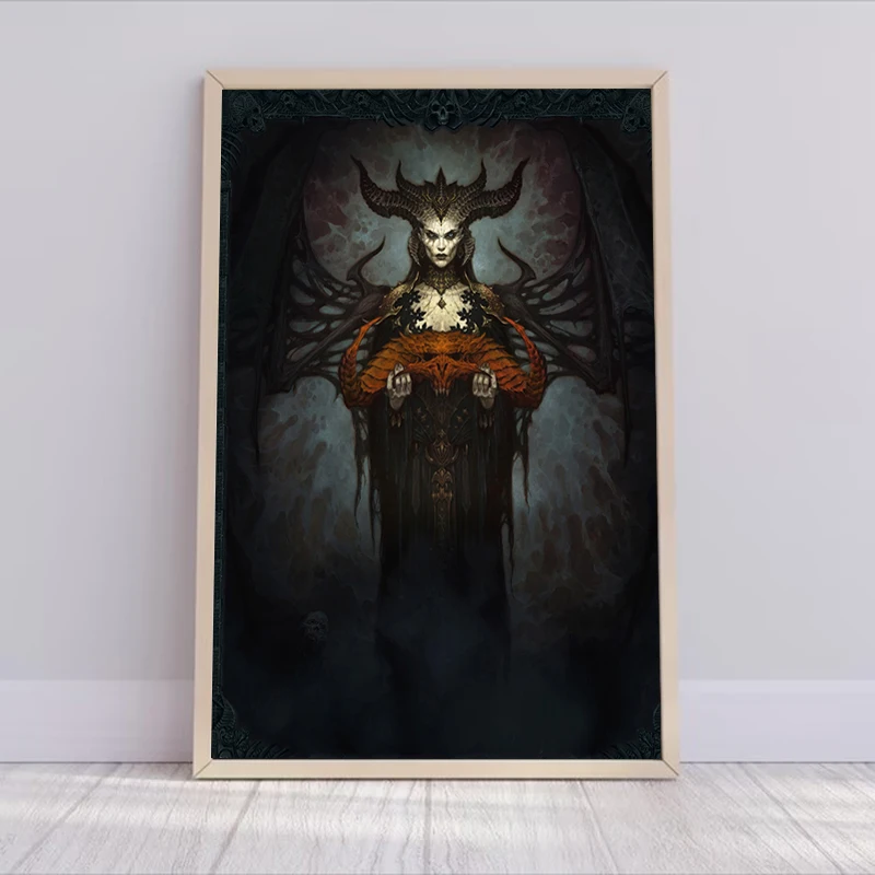 Diablo 4 IV Game Wall Paintings Decoration Home Decor Poster Decor for Room Decors Aesthetic Pinterest 16 - Diablo Merchandise