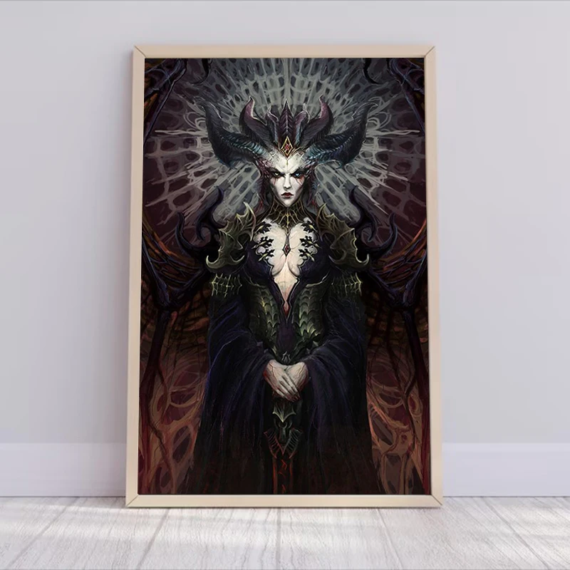 Diablo 4 IV Game Wall Paintings Decoration Home Decor Poster Decor for Room Decors Aesthetic Pinterest 4 - Diablo Merchandise