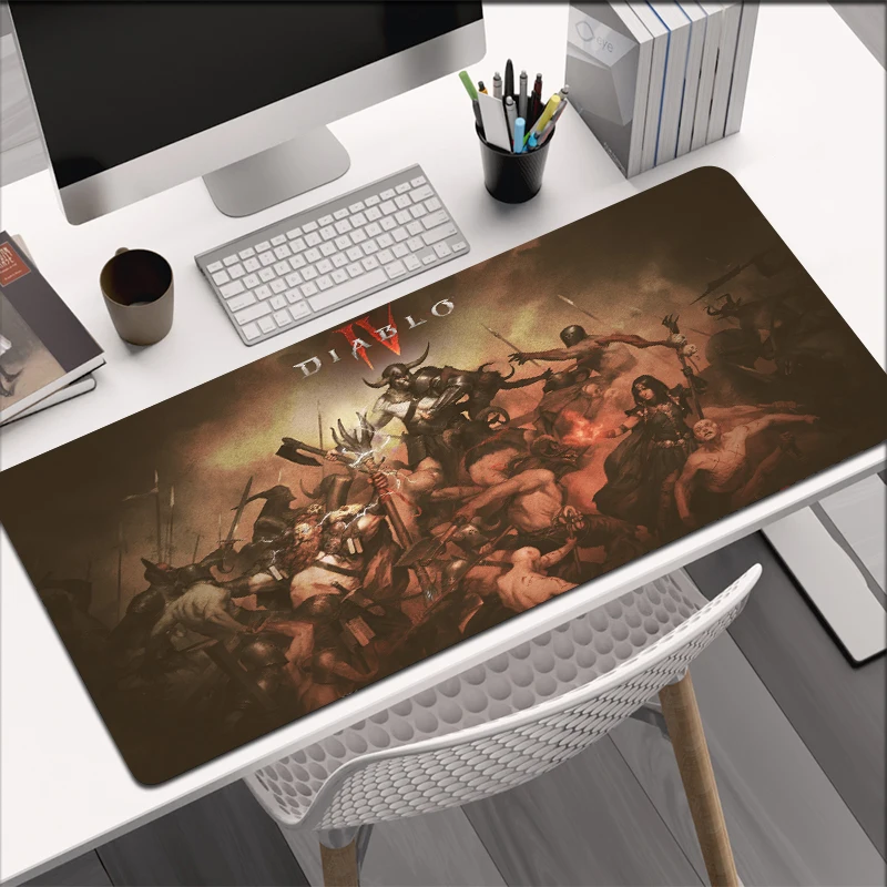 Large 40 90cm Diablo 4 Mouse Pad Mat XL Large Gaming Mousepad Gamer Keyboard Office Rubber 1 - Diablo Merchandise