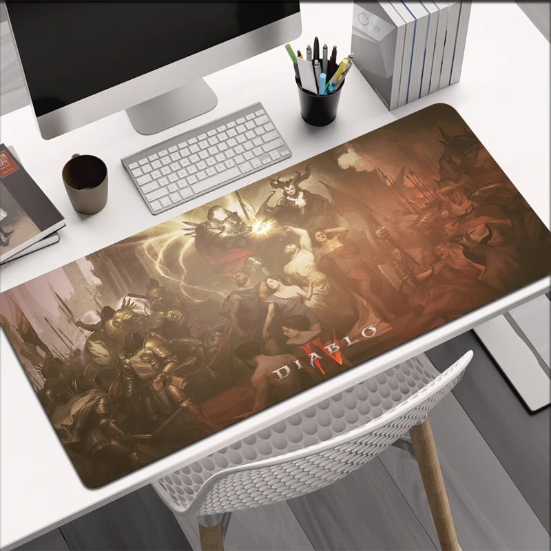 Large 40 90cm Diablo 4 Mouse Pad Mat XL Large Gaming Mousepad Gamer Keyboard Office Rubber 7 - Diablo Merchandise